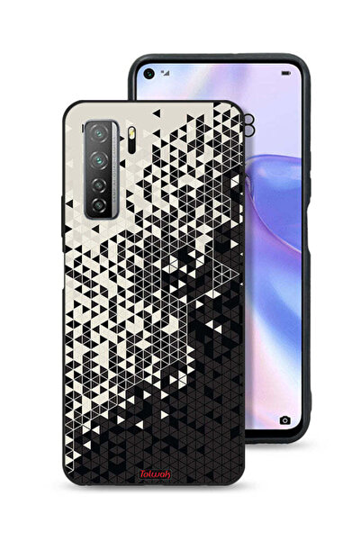 Tolwak غطاء حماية لهاتف هواوي نوفا 7 SE 5G بنمط مثلث فني رقمي