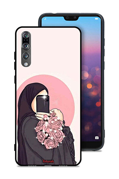 Tolwak غطاء حماية لهاتف Huawei P20 Pro بتصميم فن التقاط صور سيلفي مع حمل الزهور