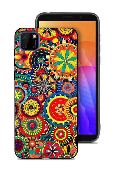 Tolwak غطاء حماية لهاتف هواوي Y5p بنمط ماندالا ملون