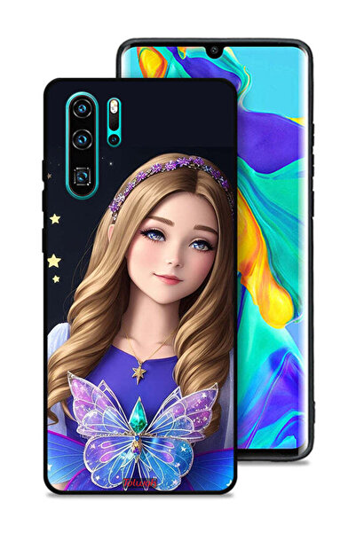 Tolwak غطاء حماية لهاتف هواوي P30 Pro بتصميم فتاة الفراشة اللطيفة