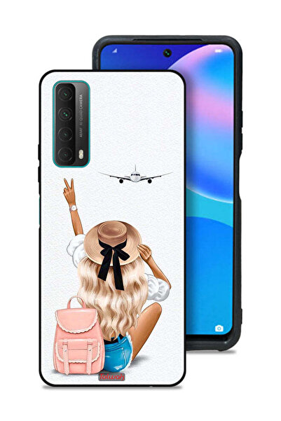 Tolwak غطاء حماية لهاتف هواوي Y7a بتصميم فتاة تحب السفر