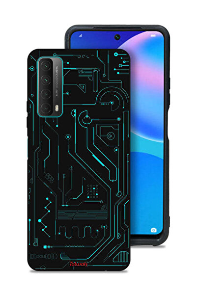 Tolwak غطاء حماية لهاتف هواوي بي سمارت (2021) دوائر فنية رقمية بسيطة شاشات مت...