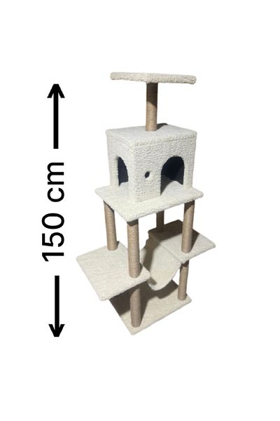 pethomealpi Economical Super Tower Model Multi-Storey Cat Scratching House Height 150cm