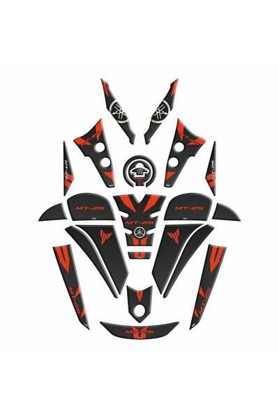 Gogo YAMAHA MT25 2020 - 2024 UYUMLU FULL TANK PAD SET 001