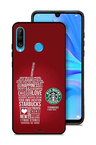 Tolwak غطاء حماية لهاتف هواوي P30 لايت - ملصق قهوة