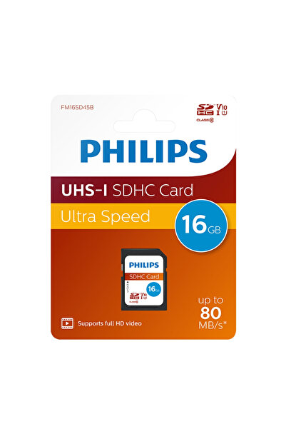 Philips Ultra Speed Uhs-I U1 | Class 10 | 80Mb/S | V10 Video Supported Sd Card