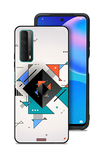 Tolwak غطاء حماية لهاتف هواوي بي سمارت (2021) بأشكال مربعة ومثلثة ونمط تجريدي