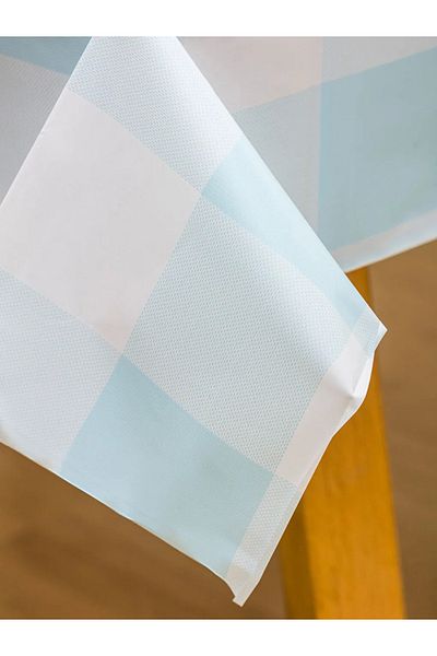 LC Waikiki Lcw Home Blue Plaid Patterned Table Cloth 140X180 cm