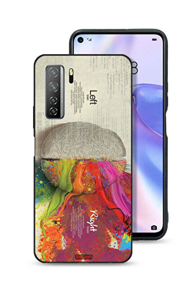 Tolwak غطاء حماية لهاتف هواوي نوفا 7 SE 5G، رسم تجريدي لعلم الدماغ