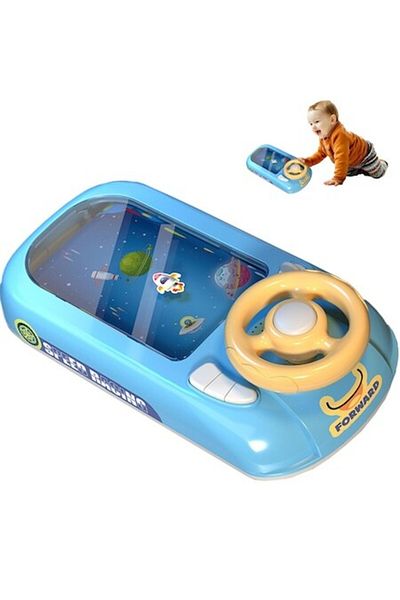OEM Interactive Toy for Kids, Steering Wheel with Music and Sound Effects, Driving Simulation, Blue, Age
