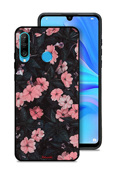 Tolwak غطاء حماية لهاتف هواوي بي 30 لايت - لون الخوخ والورود الصغيرة