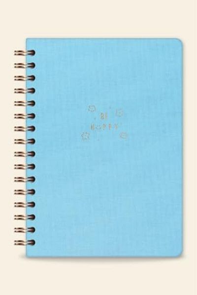 Mena Rise Şirinshop A5 Spiral Hard Cover Linen Dotted Undated Notepad Blue 1108107