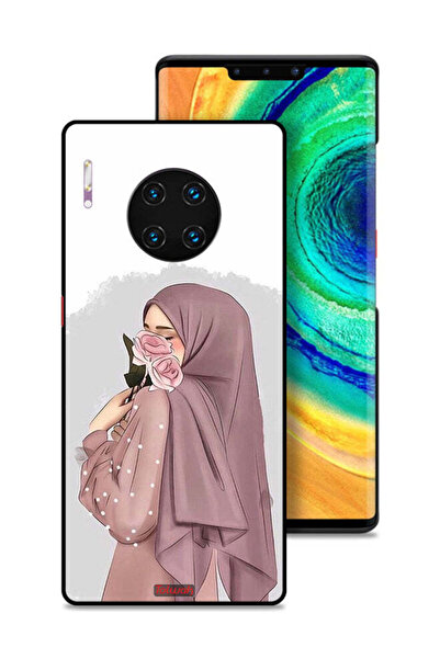 Tolwak غطاء حماية لهاتف هواوي ميت 30 إي برو 5G برسومات فتاة تحمل ورودًا