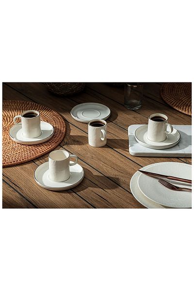 Porland Platinum 4 Person Coffee Set 90Cc 8 Pieces