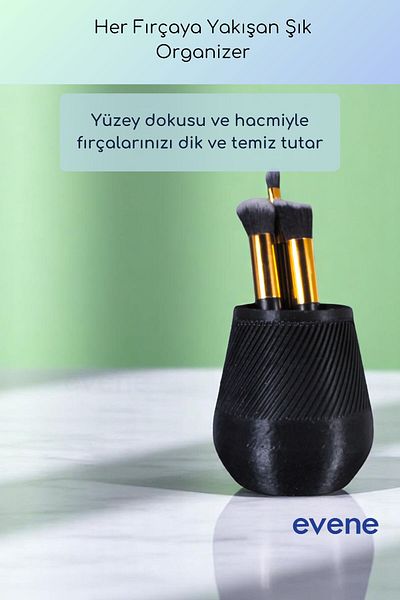 Evene Organizer μακιγιάζ Θήκη για πινέλο μακιγιάζ Organizer Organizer Μαύρο Χρώμα Μοντέλο 89