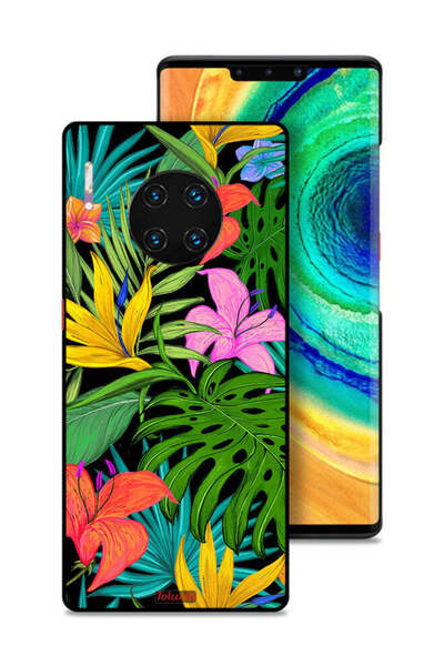 Tolwak غطاء حماية لهاتف هواوي ميت 30 برو بنقشة زهور استوائية وأوراق شجر