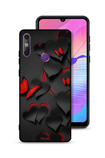 Tolwak غطاء حماية لهاتف هواوي إنجوي 20e بنقشة قلوب وفراشات