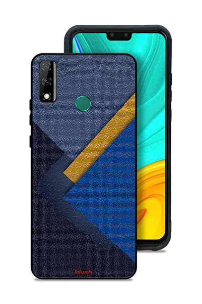 Tolwak غطاء حماية لهاتف هواوي Y8s بنقشة مثلثات جلدية
