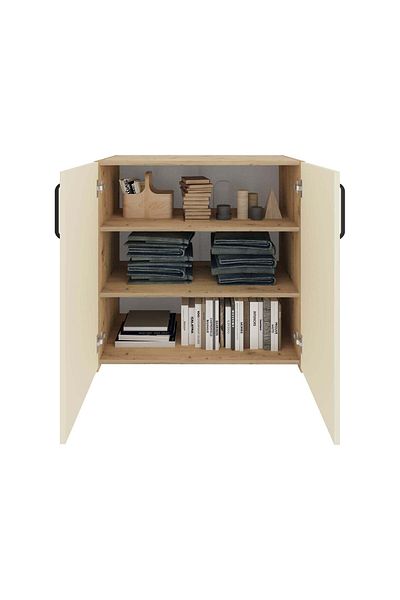 haaus.ro Malmo drawer dresser, 2 Usi, Artisan/Clay shelf, 81 x 42 x 80 cm