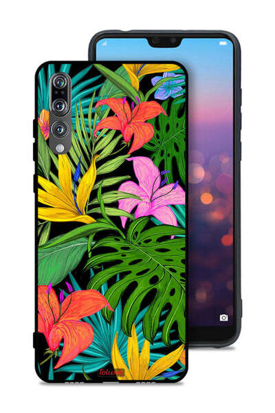 Tolwak غطاء حماية لهاتف هواوي بي 20 برو بنقشة أوراق الزهور الاستوائية