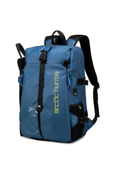 Arctic Hunter Durable Gym Sports Backpack Water Resistant with Luggage Trolley Carry Belt and Built in USB for Men