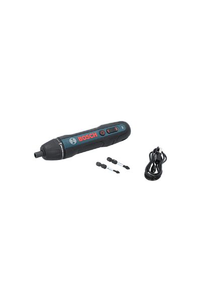 Bosch Cordless Screwdriver with Built-in Battery and USB Cable Blue and Black