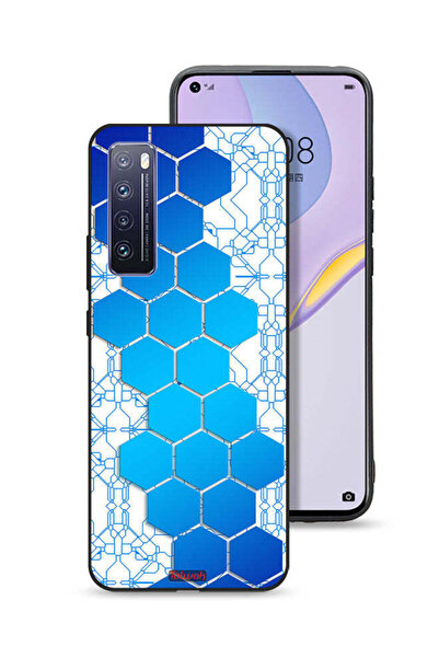 Tolwak غطاء حماية لهاتف هواوي نوفا 7 5G، أيقونة سداسية الشكل، شبكات قرص العسل
