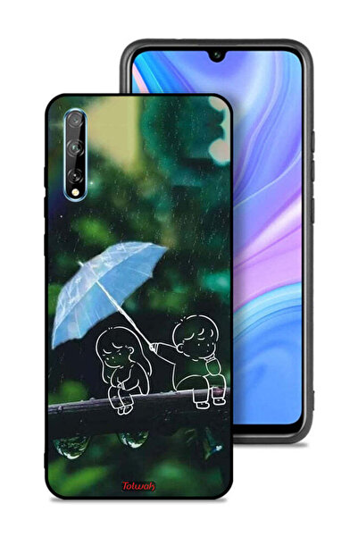 Tolwak غطاء حماية لهاتف هواوي بي سمارت إس بتصميم زوجين من الفن التجريدي