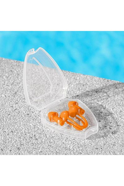 Kelebek Oyuncak 26032 Transparent Boxed Silicone Nose Clip and Ear Plug Set - Orange