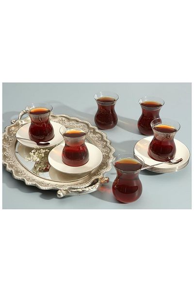 Porland Peride Platinum Tea Set for 6 People 12 Pieces