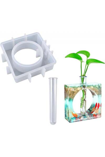 COLEESON matriță pentru vază, silicon, albă, 14,5 x 13,9 x 6 cm