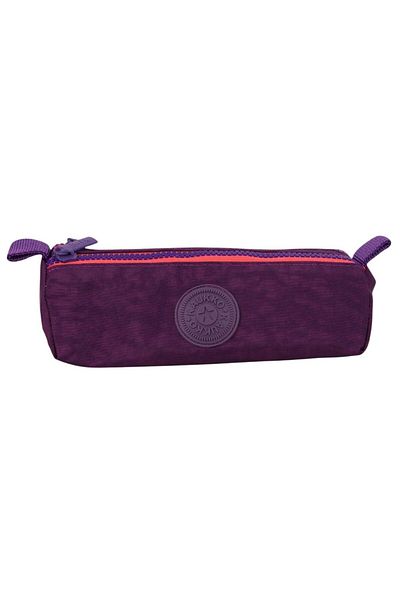 KAUKKO Geantă pentru creion din țesătură Crinkle cu două compartimente - violet - K2643
