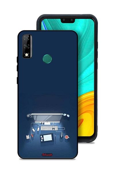 Tolwak Huawei Y8s Protective Case Cover Computer Desk Art