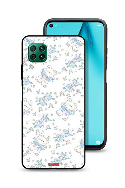 Tolwak غطاء حماية لهاتف هواوي نوفا 7i مع دب تيدي لطيف وأيقونة زهور