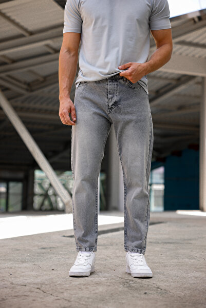 Newtime Чоловічі джинси-боксерки світло-сірі, 100% бавовна, вільний крій