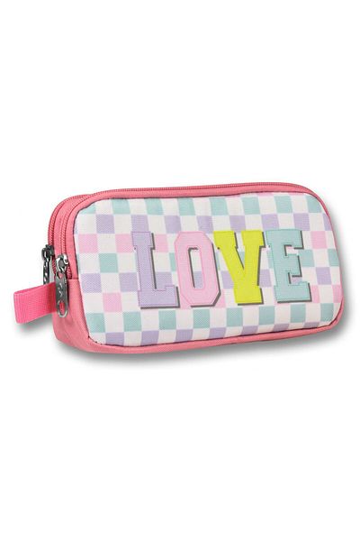 ÜMİT ÇANTA Τσάντα Ümit Pink Yellow Love Pattern Τσάντα μολυβιού - Κορίτσι - 5085