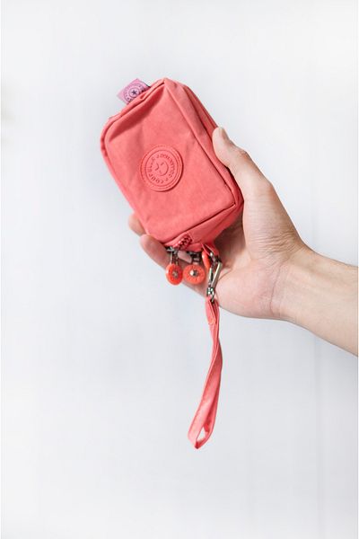 İMAKS Mini Size Crinkle / Clinkir 3 Zipper Wristlet/Shoulder Strap Bag Coin Purse Yavruağzı 3032