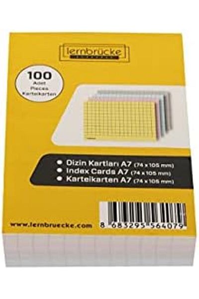Mena Rise Diyar-Ifırsatshop Colorful Checked A7 Index Card Karteikarten 100's 1017157