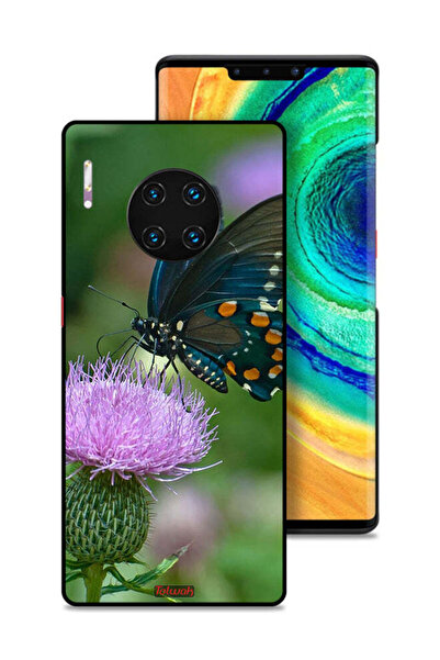 Tolwak Huawei Mate 30 Pro Protective Case Cover Butterfly Sitting On Flower