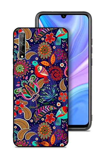 Tolwak غطاء حماية لهاتف هواوي بي سمارت إس بنقشة طيور وزهور