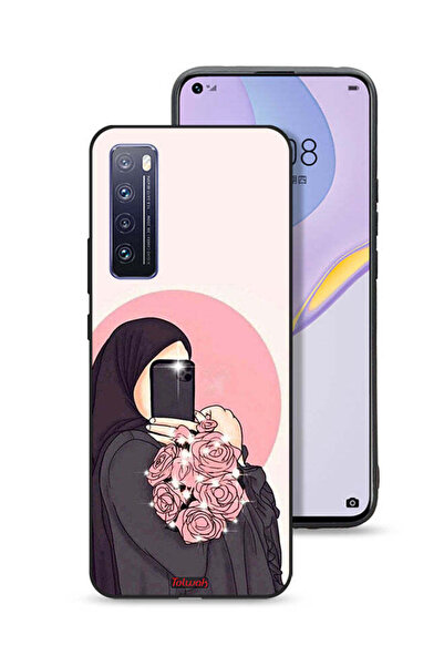 Tolwak غطاء حماية لهاتف هواوي نوفا 7 5G، فن التقاط صور سيلفي مع حمل الزهور