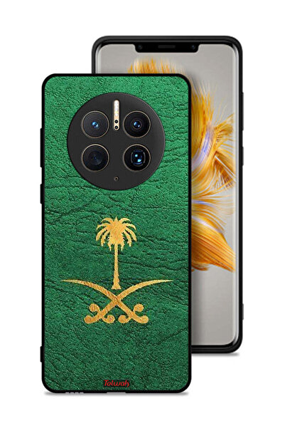 Tolwak غطاء حماية لهاتف هواوي ميت 50 برو، علامة المملكة العربية السعودية، جلد