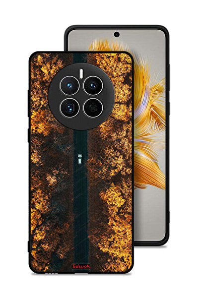 Tolwak غطاء حماية لهاتف هواوي ميت 50 بتصميم طريق في أشجار الخريف