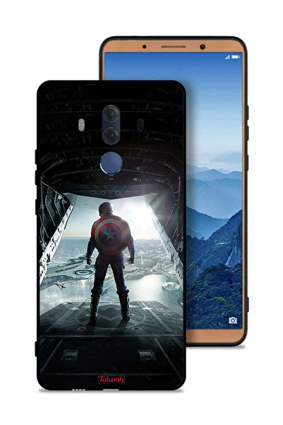 Tolwak غطاء حماية لهاتف هواوي ميت 10 برو بتصميم صورة كابتن أمريكا