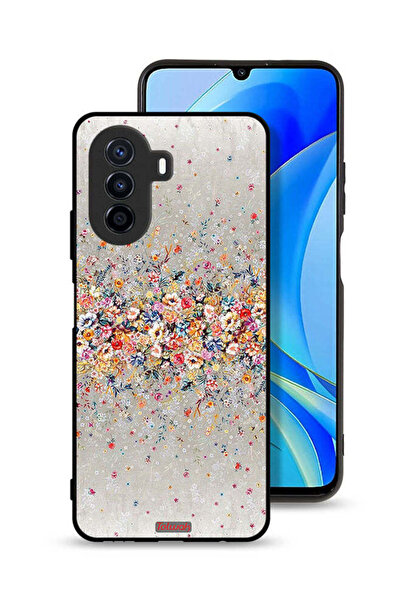 Tolwak غطاء حماية لهاتف هواوي نوفا Y70 بنقشة زهور صغيرة وفن تجريدي