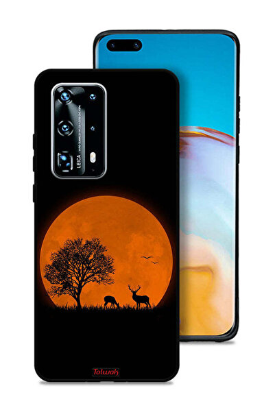 Tolwak غطاء حماية لهاتف هواوي P40 برو بلس 5G برسومات قمر المساء