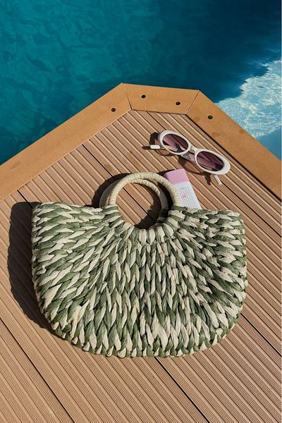 lurex moda Geanta de paie