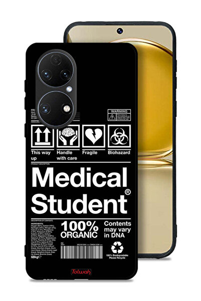 Tolwak غطاء حماية لهاتف Huawei P50E، ملصق طالب الطب