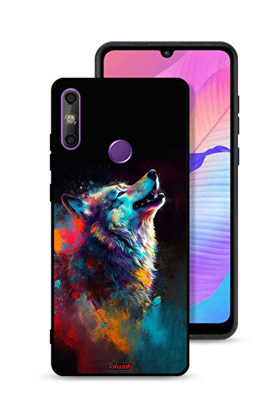 Tolwak غطاء حماية لهاتف هواوي إنجوي 20e بتصميم ذئب ملون
