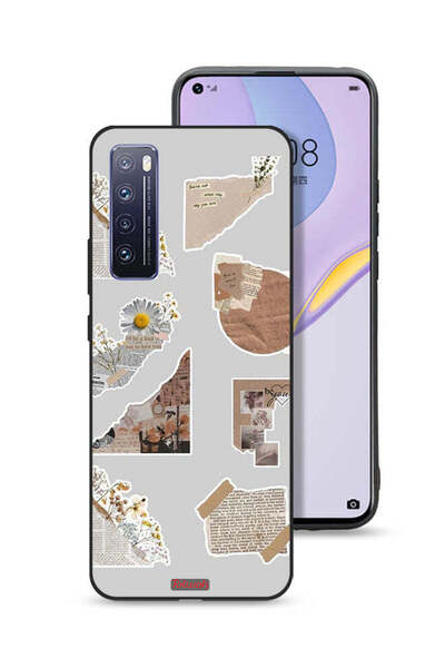 Tolwak غطاء حماية لهاتف هواوي نوفا 7 5G مصنوع من قطع من الملصقات الورقية